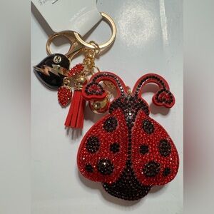 New Ladybug puffer keychain bag charm